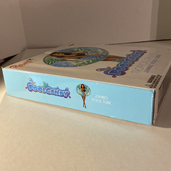 PoolCandy Tropical Palms Jumbo Pool Tube Float 48" Resort Collection NEW! - Picture 10 of 11